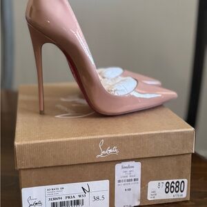 Christian Louboutin - SO Kate 120mm - Nude - Patent Pump Size: 8.5/38.5U